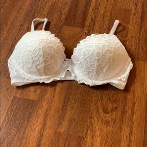 PINK VS white lace bra